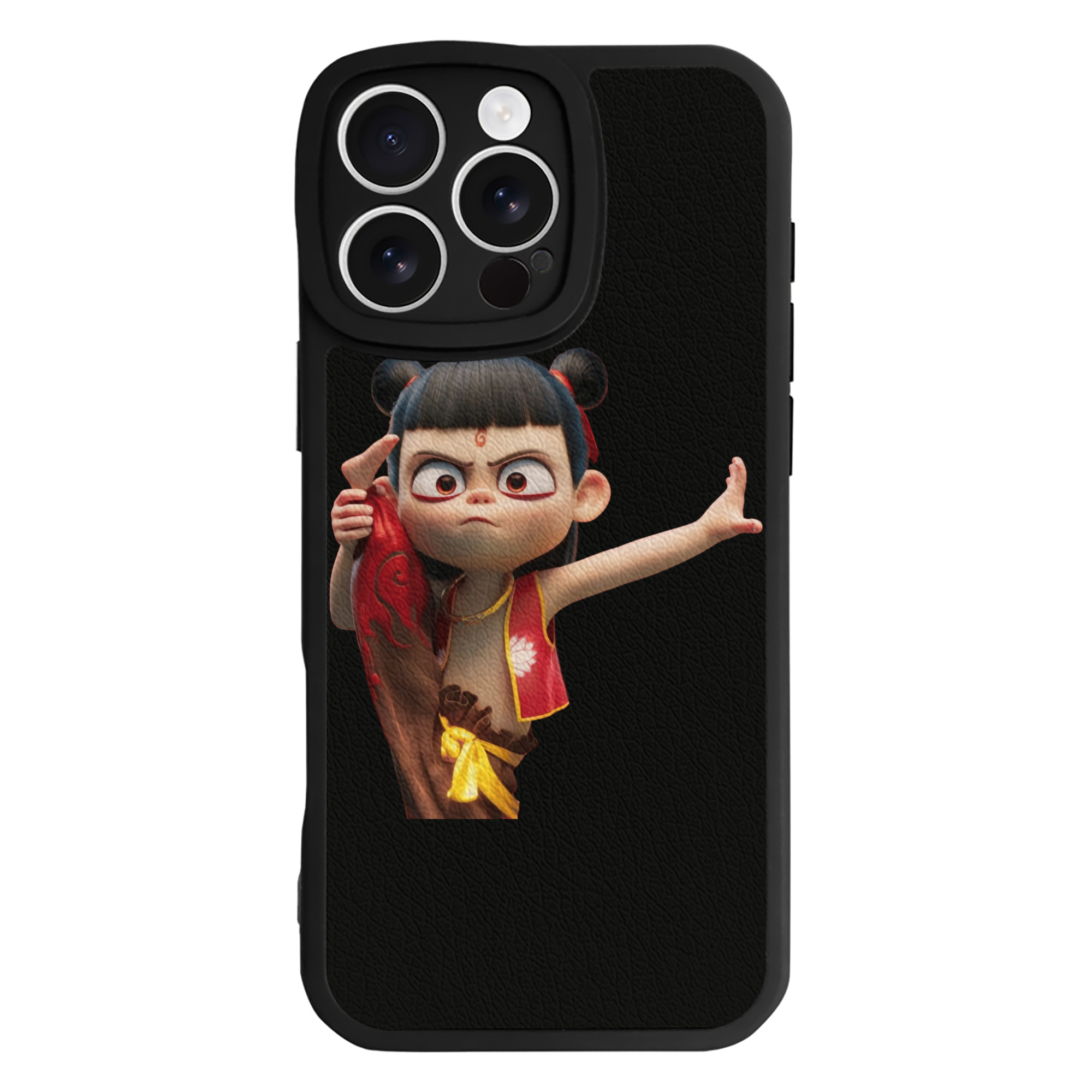 （画像用） Ne Zha 2 ナタ 魔童の大暴れ 【iPhone 16シリーズ対応】シリコンスマホケース（レザー調） 材質：シリコン